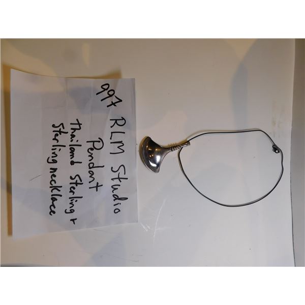 RLM STERLING PENDANT AND STERLING NECKLACE 10.6G