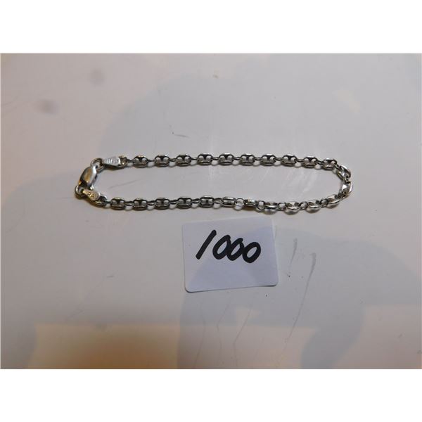 STERLING SILVER BRACELET 3.24G, 7”