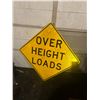 Image 1 : Over height loads sign-metal 35.5"x35.5"