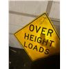 Image 2 : Over height loads sign-metal 35.5"x35.5"