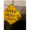 Image 3 : Over height loads sign-metal 35.5"x35.5"