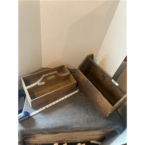 2 Tool trays-primitive-wooden
