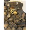 Image 5 : suit case of vintage door knobs, back plates and locks-over 50 pcs