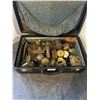 Image 8 : suit case of vintage door knobs, back plates and locks-over 50 pcs