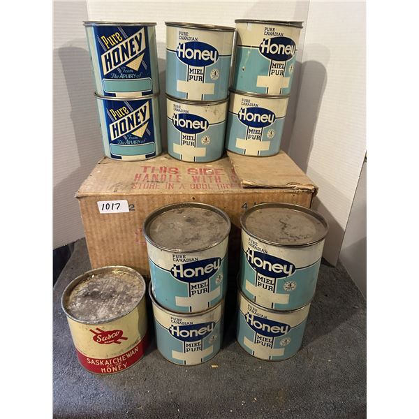 11-4pound honey tins-assorted