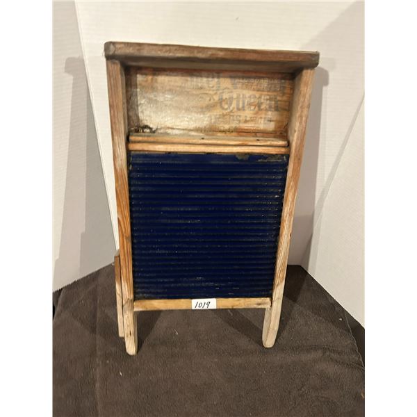 Blue enamel washboard