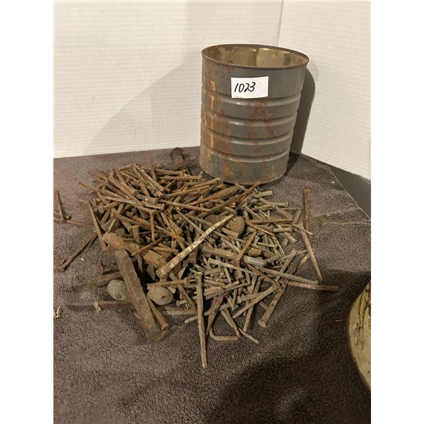 hand forged sqaure nails 1/2 gallon-hard to find this amount