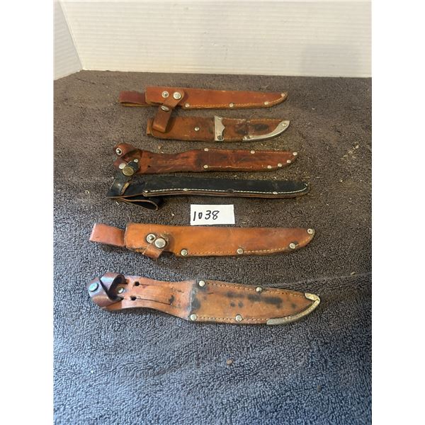 6-knives sheathes - vintage 8" to 9"