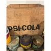 Image 6 : Wooden pepsi crate + lot of collectible tins-22tins