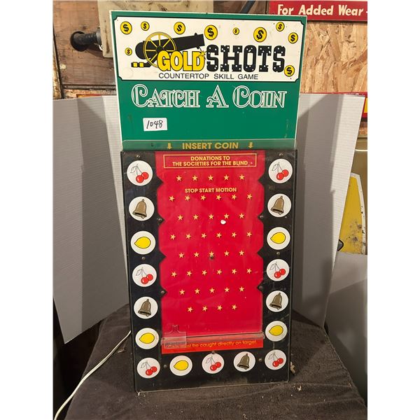 skill game- gold shots 33"Hx15"W-electric -lights up