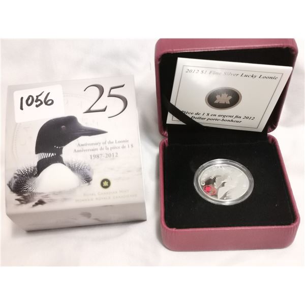 2012 $1 .999 fine silver, lucky loonie