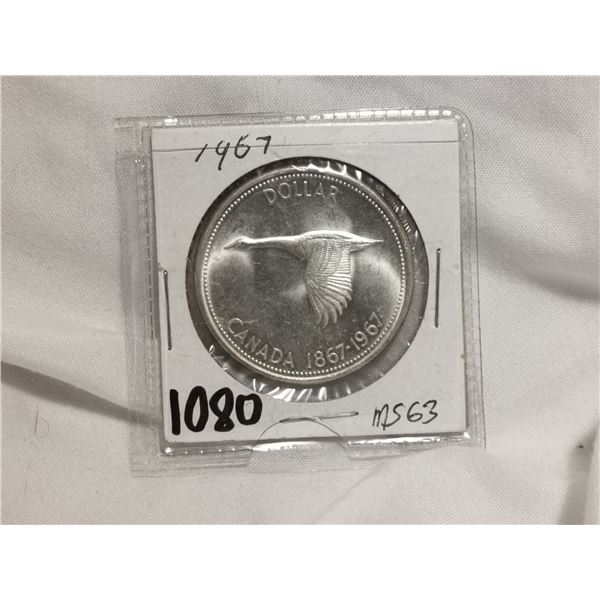 1967 UNC $1 coin,silver