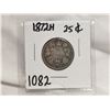 Image 1 : 1872H silver 25 cent