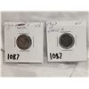 Image 1 : 1903H large and small H 5 cent coins