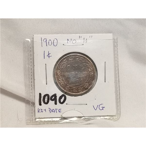 1900 No"H" large one cent, key date