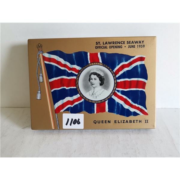 Export'A' queen elizabeth II tobacco tin