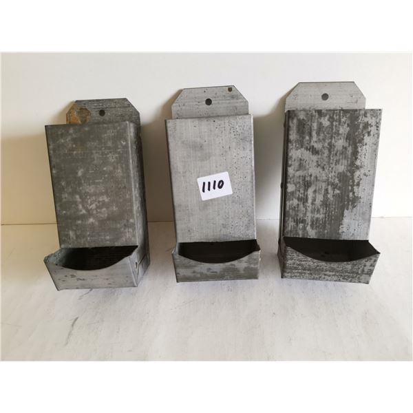3 match box holders