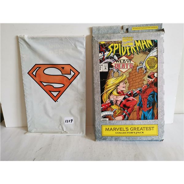 4 spider man and superman comics