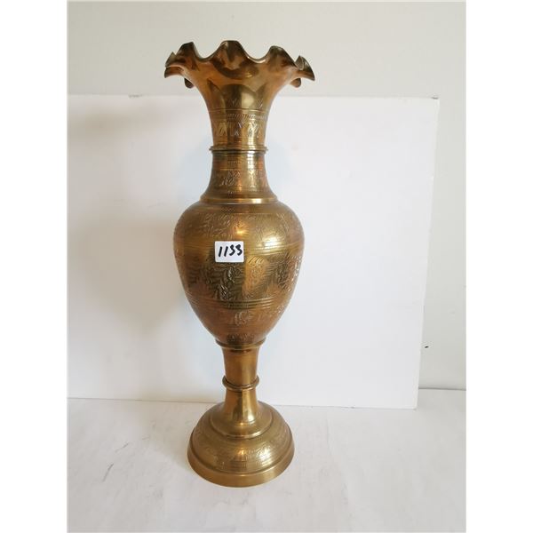 large brass vase 16"