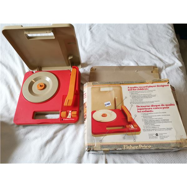 Vintage fisher price record player with box works