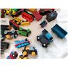 Image 6 : Lot of toy wooden train track and trains