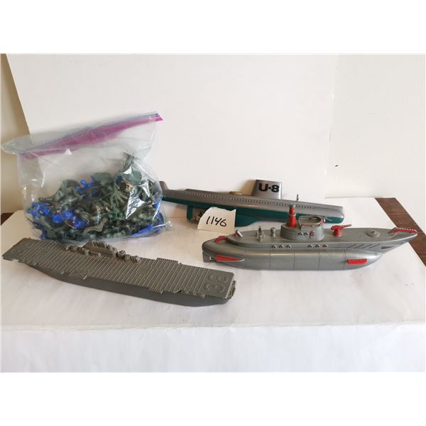 2 sub and ship with army men