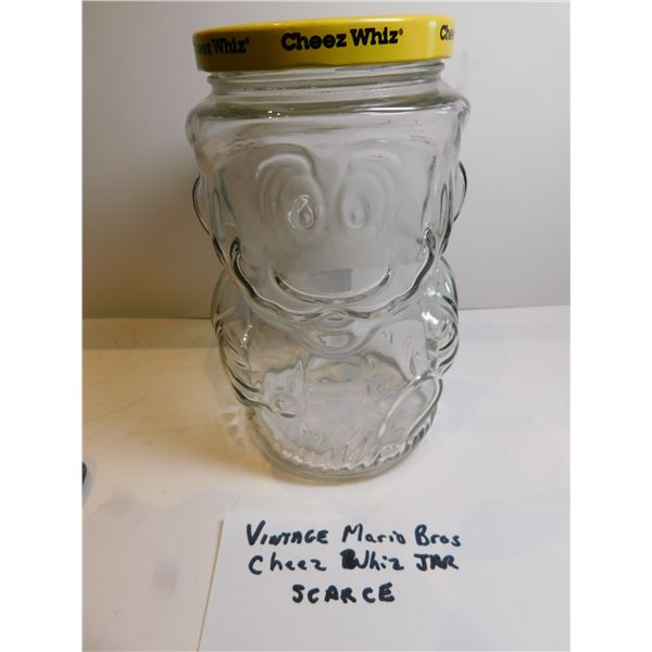VINTAGE MARIO BROTHERS CHEEZ WHIZ JAR