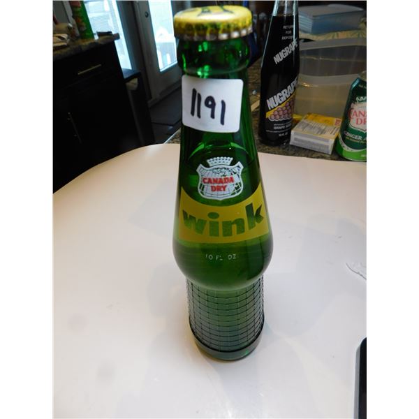 WINK SODA POP BOTTLE, FULL, UNOPENED