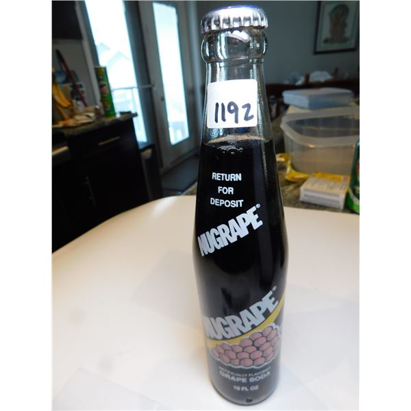 NUGRAPE, SODA BOTTLE, UNOPENED, FULL