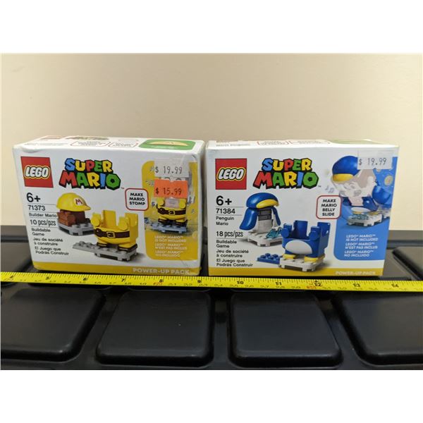 2 Lego Sets NIB - #71373 & #71384 - Super Mario Builder Mario Power-Up Pack & Penguin Mario Power-Up