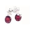 Image 3 : "2Die4" Ruby Corundum & Diamond Certified Earrings