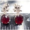 Image 7 : "2Die4" Ruby Corundum & Diamond Certified Earrings