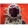 Image 4 : Distinctive Twin-Shank Ruby, Diamond Halo Ring PT