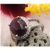 Image 9 : Distinctive Twin-Shank Ruby, Diamond Halo Ring PT