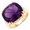 Image 1 : Vibrant Violet Amethyst and Diamond Ring