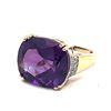 Image 5 : Vibrant Violet Amethyst and Diamond Ring