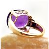 Image 7 : Vibrant Violet Amethyst and Diamond Ring