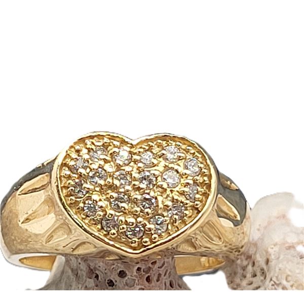 Classic Pave' Diamond Heart Ring