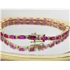 Image 10 : Oval-Cut Ruby Bracelet with Bow-Tie Diamond Accent