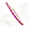 Image 1 : Oval-Cut Ruby Bracelet with Bow-Tie Diamond Accent