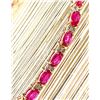 Image 7 : Oval-Cut Ruby Bracelet with Bow-Tie Diamond Accent