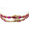 Image 9 : Oval-Cut Ruby Bracelet with Bow-Tie Diamond Accent
