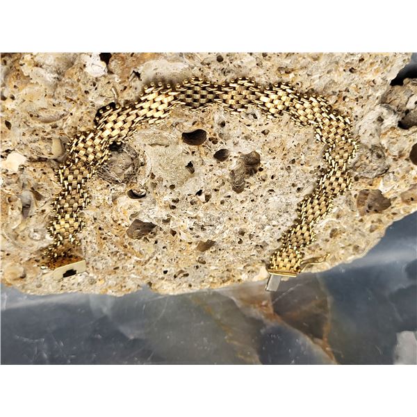 Woven Mesh Link TriColor Asymmetric Heavy Bracelet