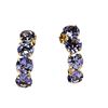 Image 1 : Twinkling Tanzanite Minimalist Half-Hoop Earrings