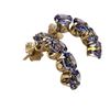 Image 2 : Twinkling Tanzanite Minimalist Half-Hoop Earrings