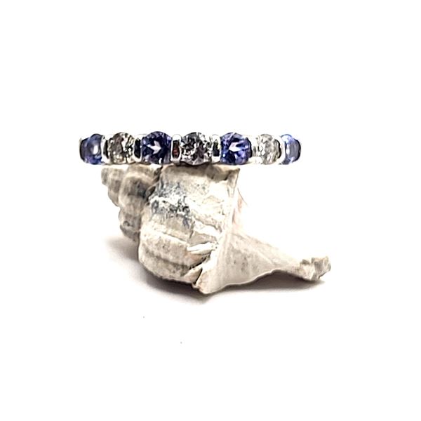 Tanzanite and Diamond Band in Platinum