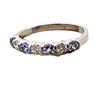 Image 4 : Tanzanite and Diamond Band in Platinum