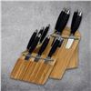 Image 2 : Flint & Flame - 13-piece PRO Series Sportsman Knife Set with Rubber Wood Block