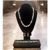 Image 1 : KINGMAN TURQUOISE WITH FRESHWATER PEARLS STERLING JEWELRY SET - $2,000 / EXHIBITOR