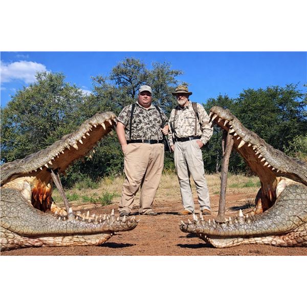 10-Day Safari for 2 Hunters (2x1) 2 Observers FOR 2 Crocodiles up tp 11ft Donated By: Bronkhorst Saf